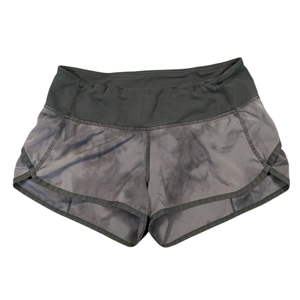 Lululemon Speed Up Shorts Size 4 Gray Black Camo